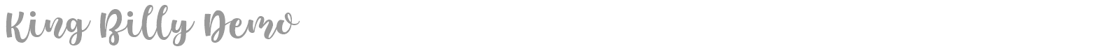 King Billy font preview
